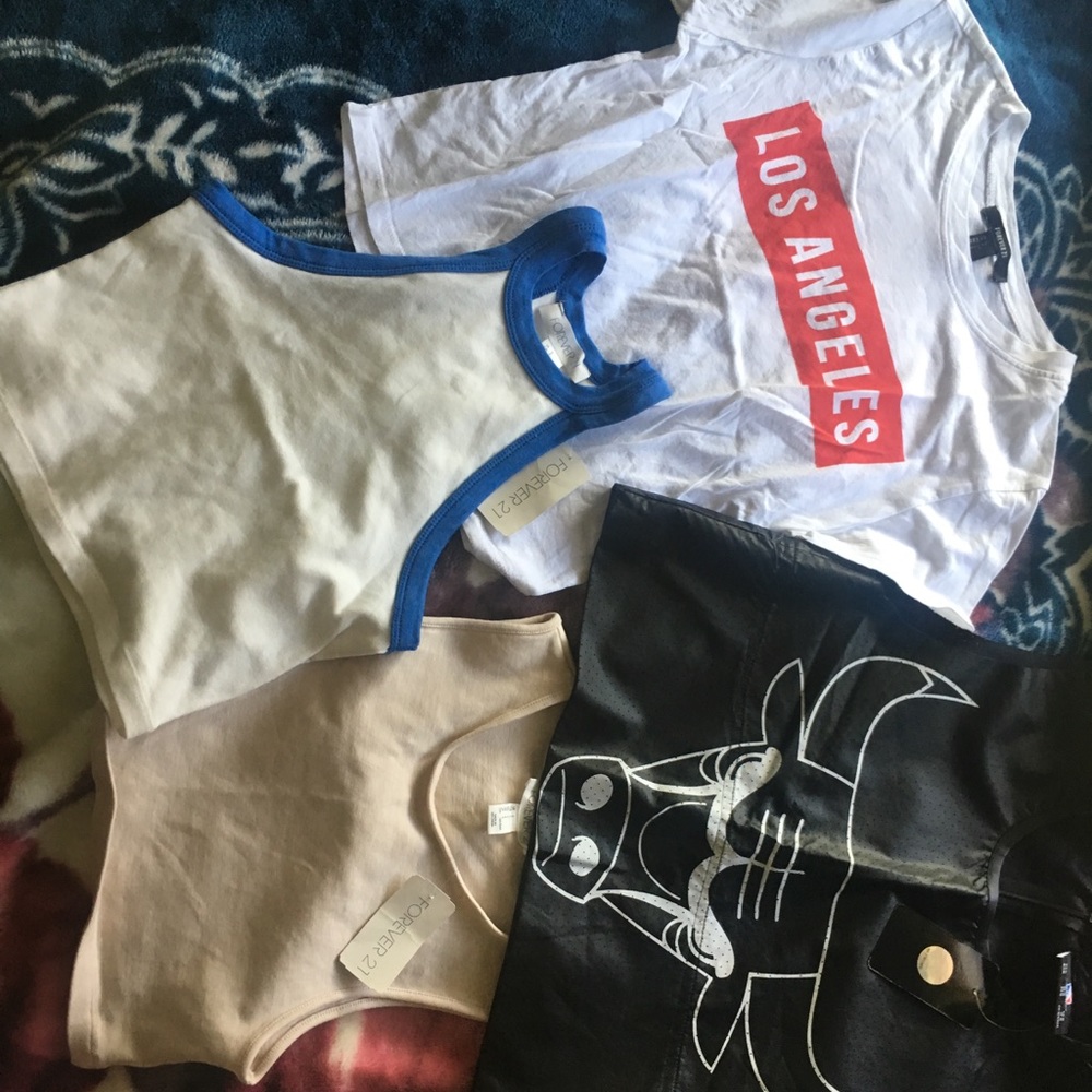 4 F21 crop tops